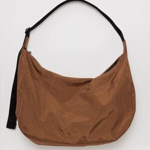 BAGGU Large Nylon Crescent Brown Bag
